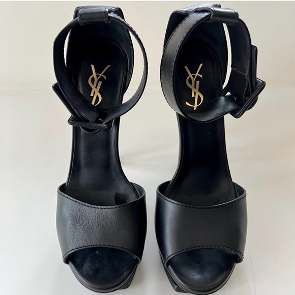 Yves Saint Laurent Women's Black Courts Platform High Heels size 39 - Picture 6 of 7